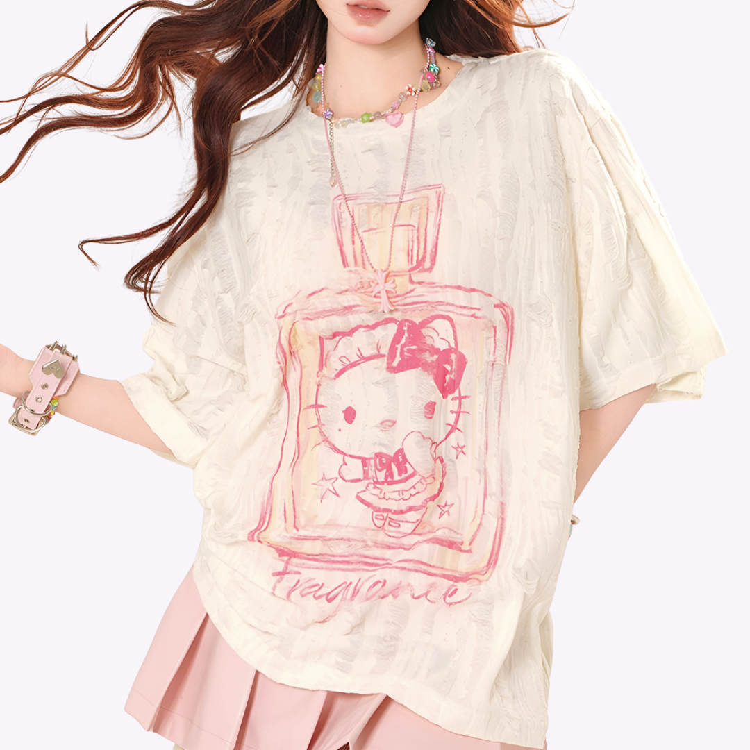 Image of Oversized Kitty Fragrance Tee